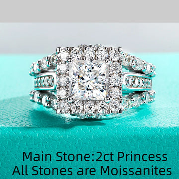 3.88ct Moissanite Sterling Silver Ring